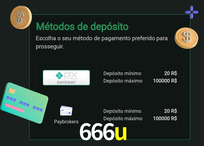 O cassino 666u oferece uma grande variedade de métodos de pagamento